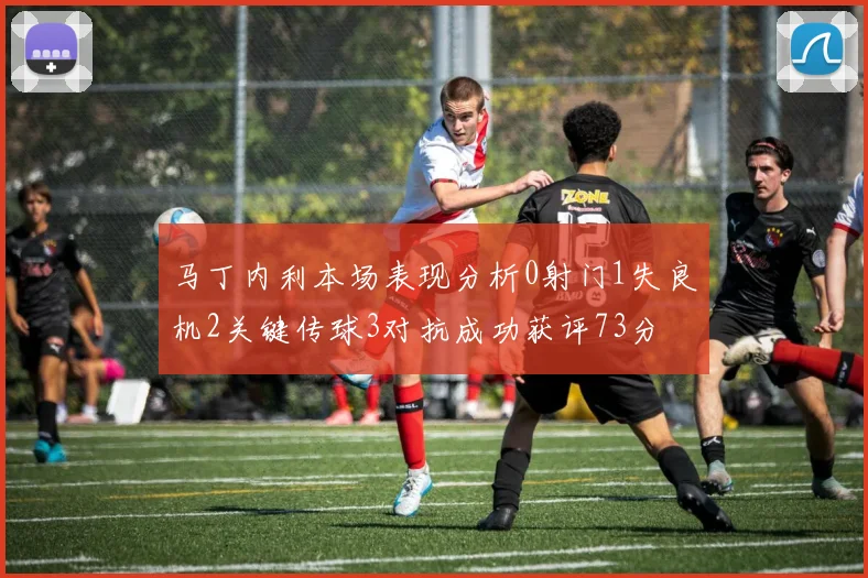 马丁内利本场表现分析0射门1失良机2关键传球3对抗成功获评73分